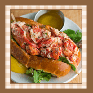 Lobster roll with herbs