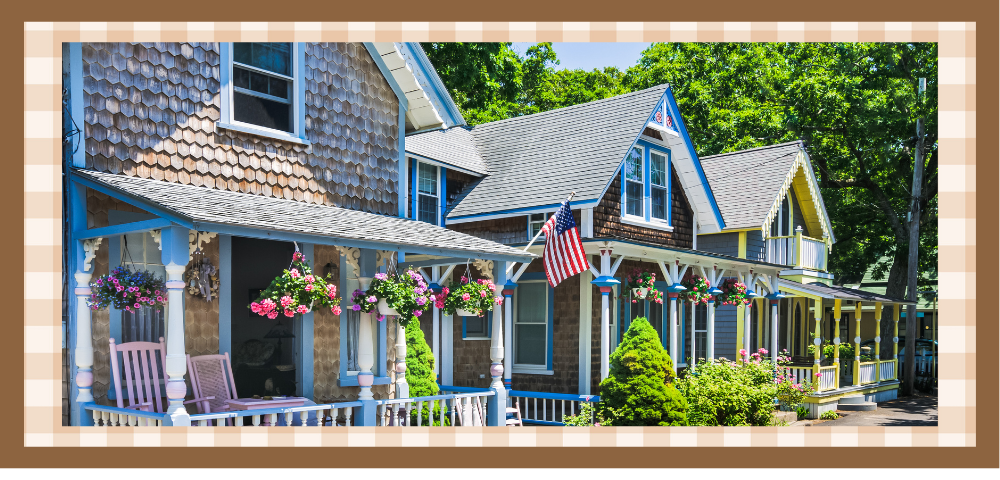 Trio of shingle style coastal cottages