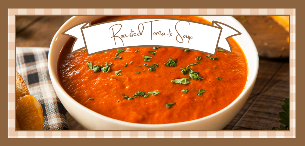 Bowl of roasted tomato soup
