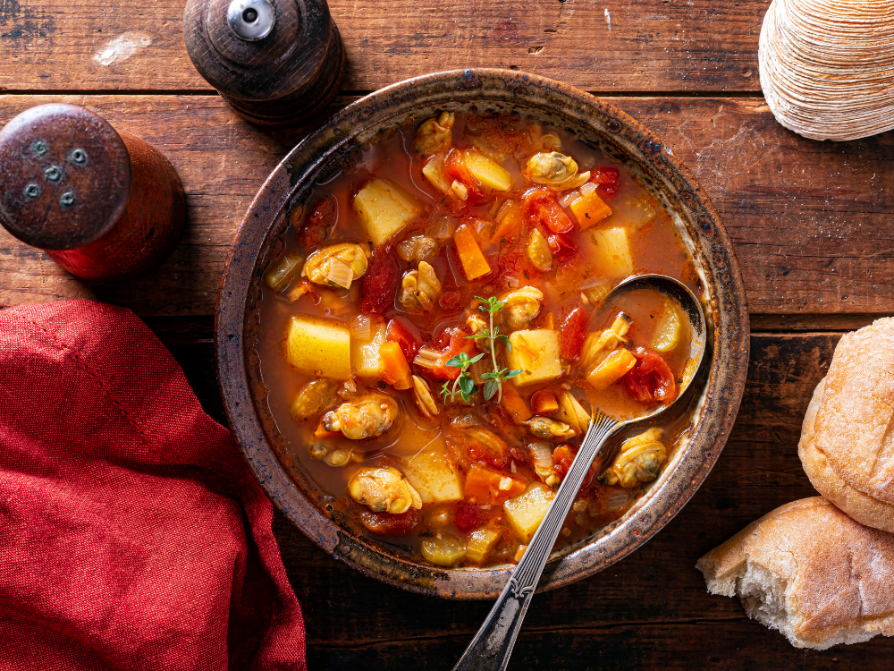 Manhattan clam chowder | The Granite Acorn