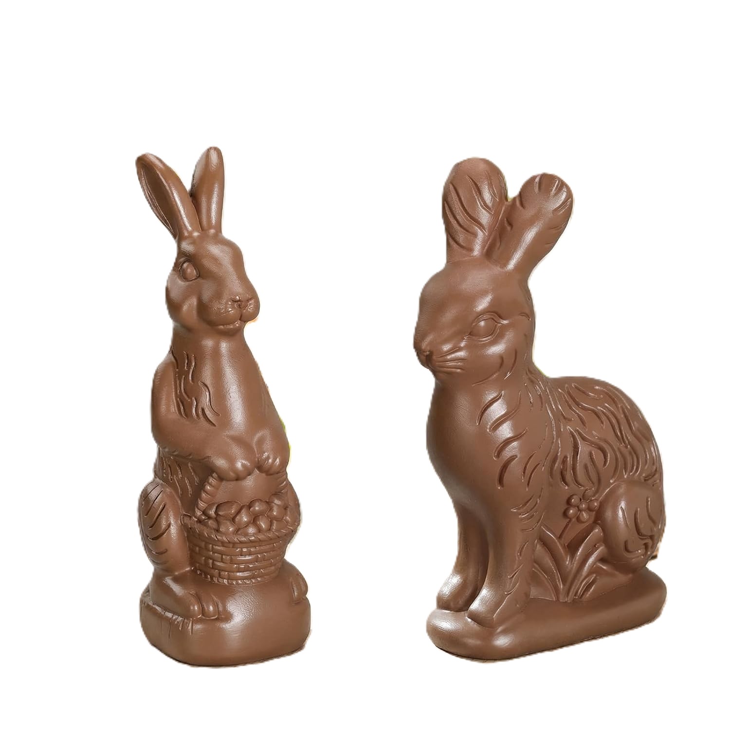 Resin-Bunny-Set | The Granite Acorn Two faux chocolate bunnies