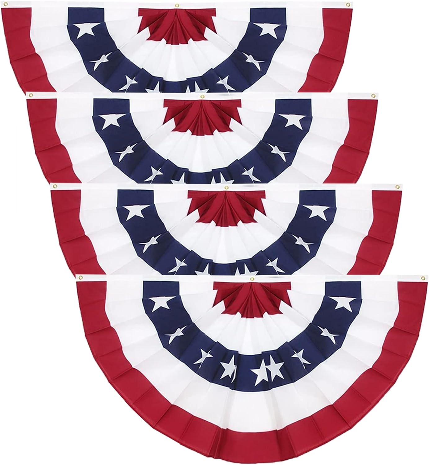 Bunting | The Granite Acorn American flag bunting 4 half circle versions